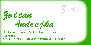 zoltan andrejka business card